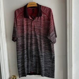 Lululemon Metal Vent Tech Polo Shirt Red Black XXL